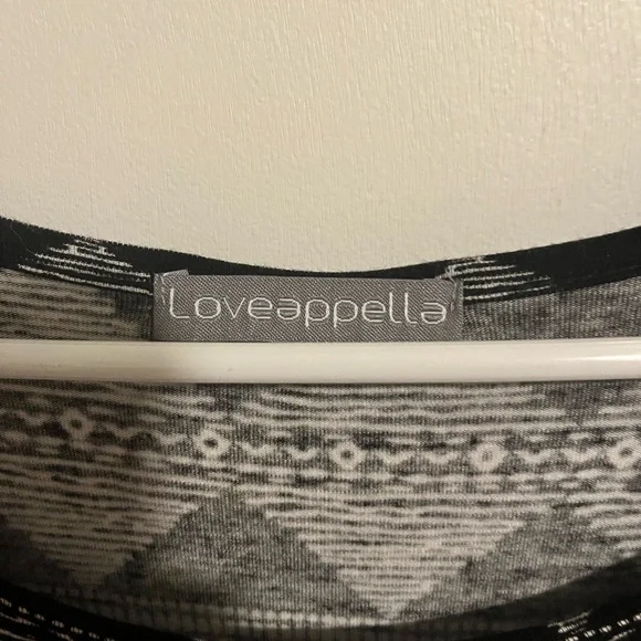 Loveappella Black and Gray Patterned Dress - Picture 3 of 4